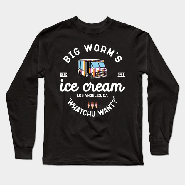 Vintage Big Worm Ice Cream Long Sleeve T-Shirt by themodestworm